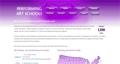 Desktop Screenshot of performing-art-schools.com